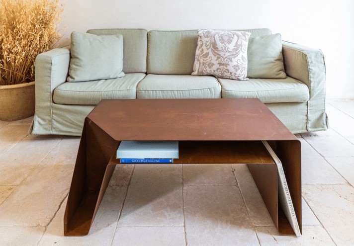 Design-furniture-Italy-Corten-design-Design-made-in-Italy-Italian-design-store-TAPE | Corten coffee table