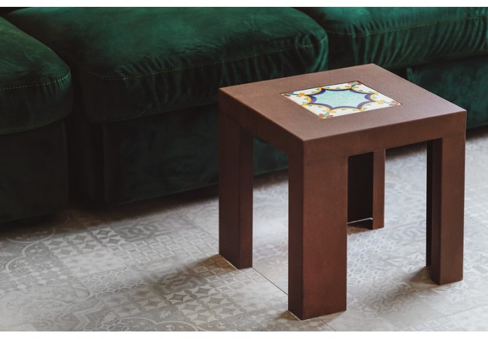 Meubles-design-en-acier-corten-Style-industriel-Acier-corten-intérieur-Intérieur-moderne-UGO | Table basse en Corten