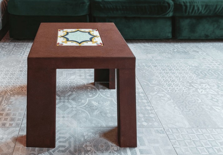 Meubles-design-en-acier-corten-Style-industriel-Acier-corten-intérieur-Intérieur-moderne-UGO | Table basse en Corten