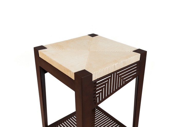Corten-Möbel-Einrichtung-hergestellt-in-Italien-Stahlmöbel-CORTESE | Hocker aus Corten
