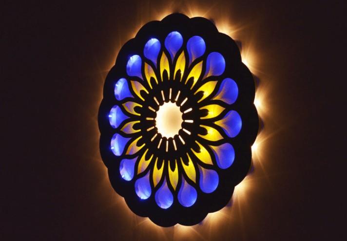 Corten-Möbel-Einrichtung-hergestellt-in-Italien-Stahlmöbel-LUMINARA | Wandleuchte aus Corten