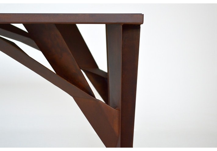 Design-furniture-Italy-Corten-design-Design-made-in-Italy-Italian-design-store-TREE X | Corten table