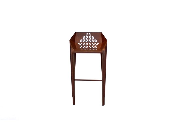 Arredamento-in-acciaio-Stile-industriale-Arredamento-in-corten-Arredamento made-in-Italy-FOGLIA_002 | Sgabello in corten