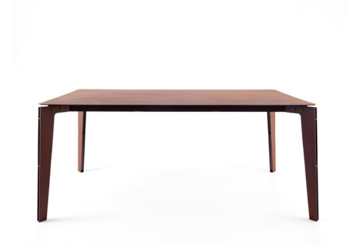 Meubles-design-en-acier-corten-Style-industriel-Acier-corten-intérieur-Intérieur-moderne-LEGGERO_001 | Table en corten