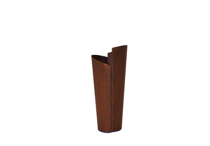 Meubles-design-en-acier-corten-Style-industriel-Acier-corten-intérieur-Intérieur-moderne-INCASTRO | Vase en corten