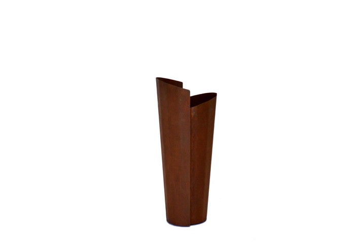 Meubles-design-en-acier-corten-Style-industriel-Acier-corten-intérieur-Intérieur-moderne-INCASTRO | Vase en corten