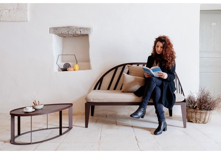 Arredamento-in-acciaio-Stile-industriale-Arredamento-in-corten-Arredamento made-in-Italy-OBLÌ | Chaise longue in Corten