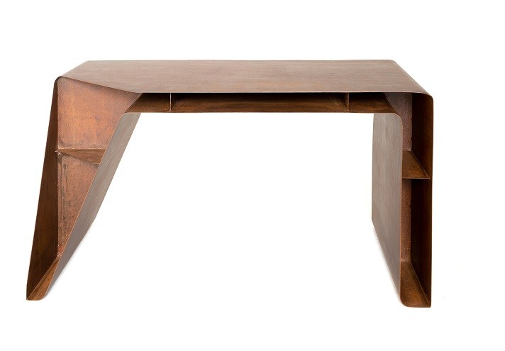 Meubles-design-en-acier-corten-Style-industriel-Acier-corten-intérieur-Intérieur-moderne-TAPE | Bureau en corten