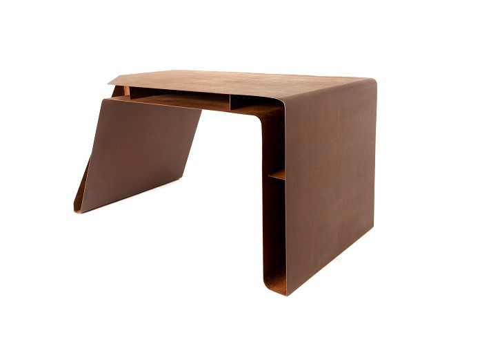 Meubles-design-en-acier-corten-Style-industriel-Acier-corten-intérieur-Intérieur-moderne-TAPE | Bureau en corten