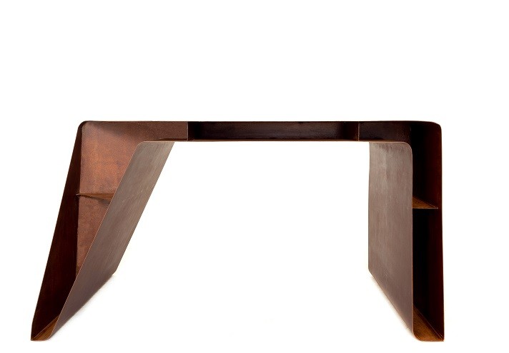 Meubles-design-en-acier-corten-Style-industriel-Acier-corten-intérieur-Intérieur-moderne-TAPE | Bureau en corten