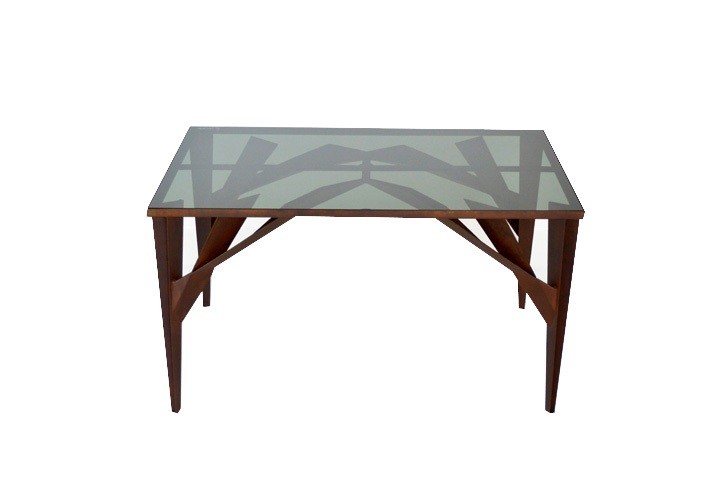 Meubles-design-en-acier-corten-Style-industriel-Acier-corten-intérieur-Intérieur-moderne-TREE X | Table en corten
