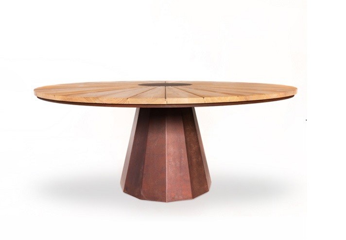 Meubles-design-en-acier-corten-Style-industriel-Acier-corten-intérieur-Intérieur-moderne-SPICA | Table en corten