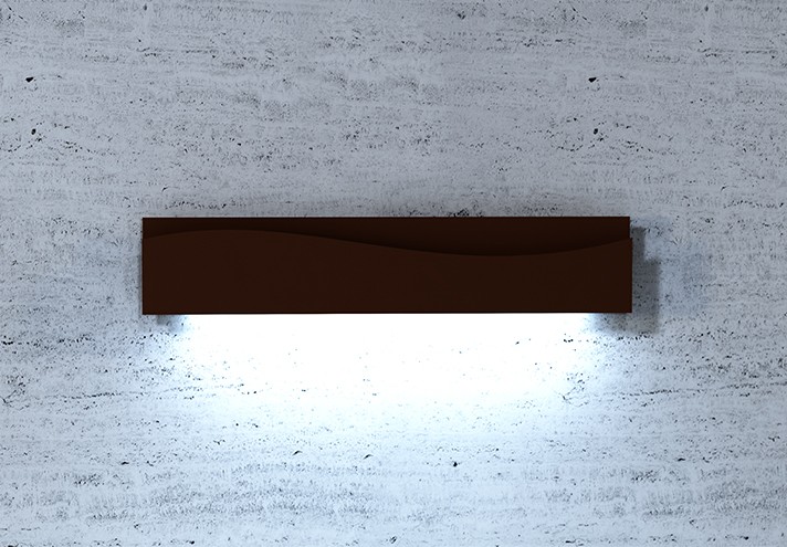 Corten-Möbel-Einrichtung-hergestellt-in-Italien-Stahlmöbel-ESSE 002 | Wandleuchte aus Corten