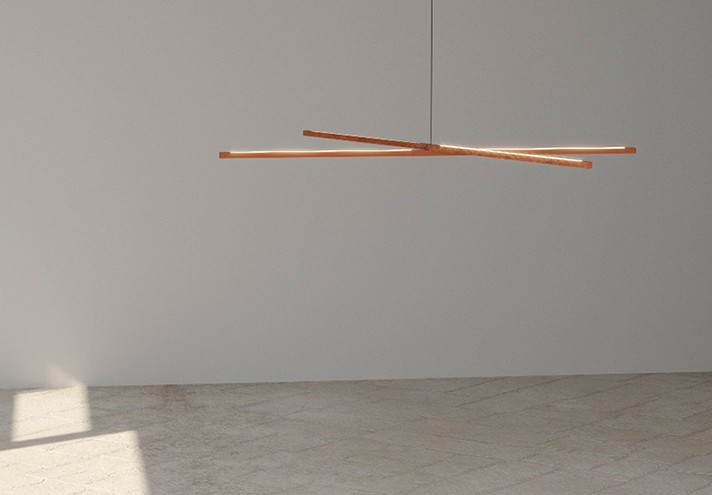 X FLOOR | Corten suspended lamp