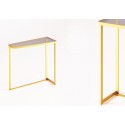 Meubles-design-en-acier-corten-Style-industriel-Acier-corten-intérieur-Intérieur-moderne-JACKIE | Console en laiton