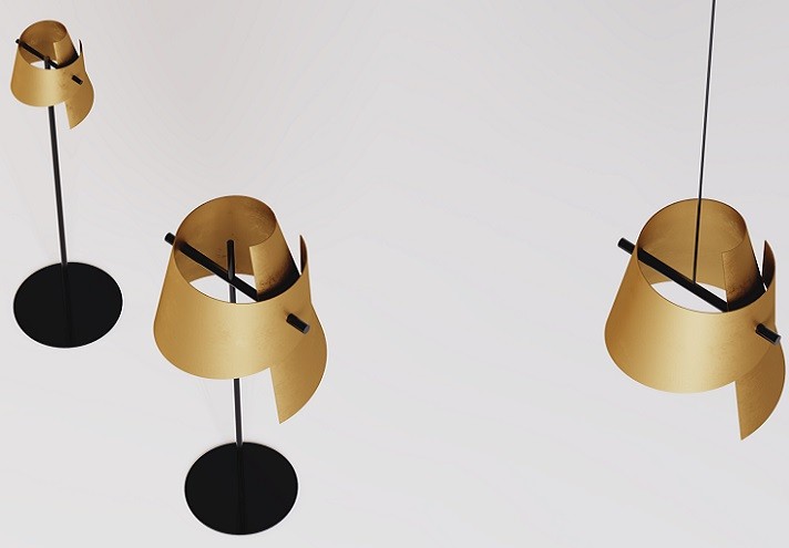 Arredamento-in-acciaio-Stile-industriale-Arredamento-in-corten-Arredamento made-in-Italy-COCHLEA | Lampada da terra in acciaio