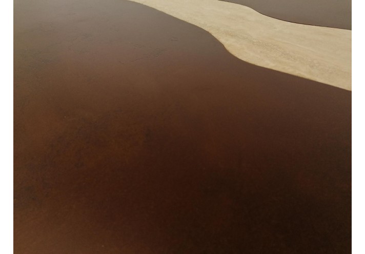 Corten-Möbel-Einrichtung-hergestellt-in-Italien-Stahlmöbel-TIVOLI | Tisch aus Corten