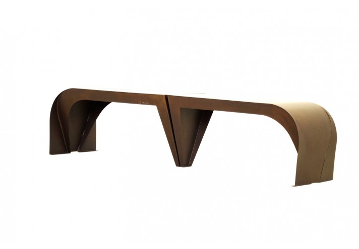 Meubles-design-en-acier-corten-Style-industriel-Acier-corten-intérieur-Intérieur-moderne-ESSENTIAL | Table basse en corten