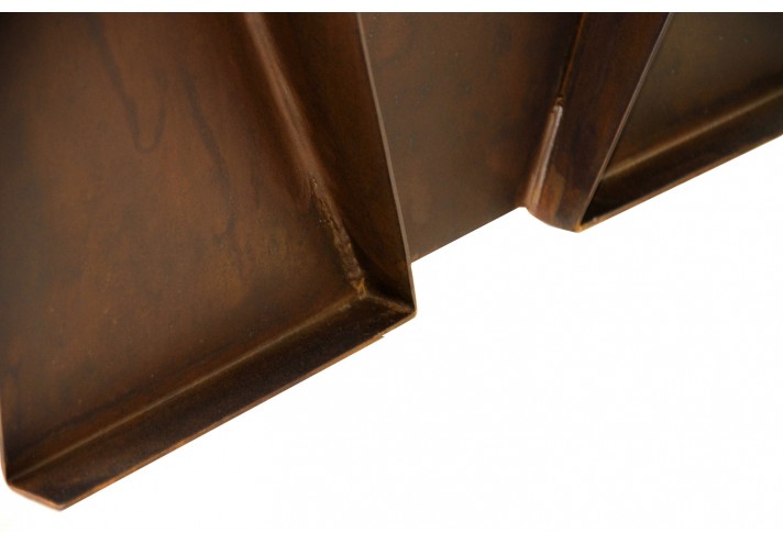 Arredamento-in-acciaio-Stile-industriale-Arredamento-in-corten-Arredamento made-in-Italy-ESSENTIAL | Tavolino in corten
