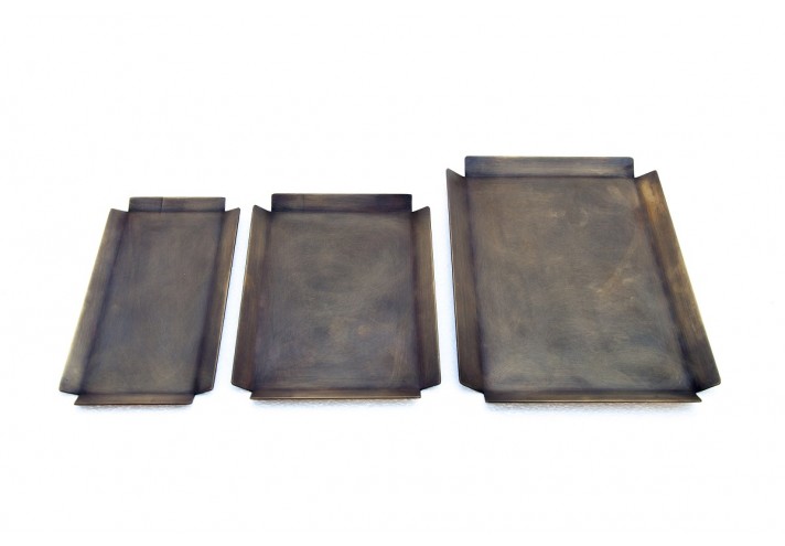 Arredamento-in-acciaio-Stile-industriale-Arredamento-in-corten-Arredamento made-in-Italy-TOW | Vassoio in ottone