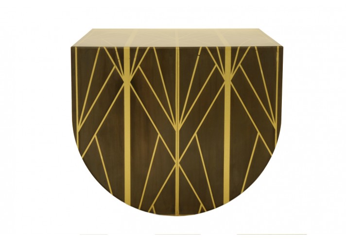 Meubles-design-en-acier-corten-Style-industriel-Acier-corten-intérieur-Intérieur-moderne-AESTUS | Table basse en laiton