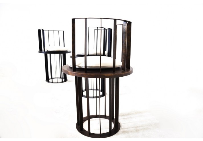 Arredamento-in-acciaio-Stile-industriale-Arredamento-in-corten-Arredamento made-in-Italy-KANDINSKY 1923 | Sedia in corten