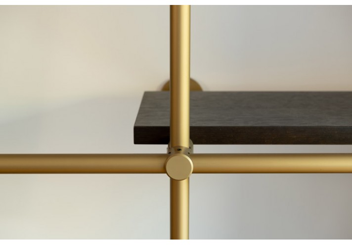 Design-furniture-Italy-Corten-design-Design-made-in-Italy-Italian-design-store-MÉTRO | Brass modular bookcase