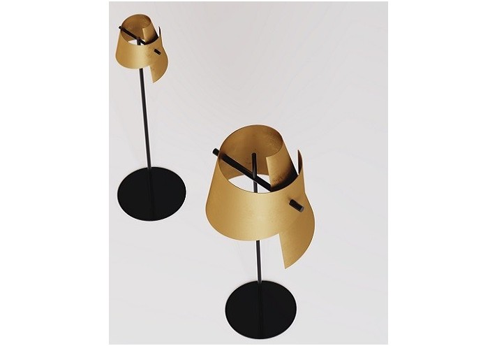 Arredamento-in-acciaio-Stile-industriale-Arredamento-in-corten-Arredamento made-in-Italy-COCHLEA | Lampada da terra in acciaio