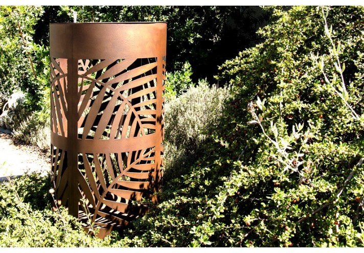 Meubles-design-en-acier-corten-Style-industriel-Acier-corten-intérieur-Intérieur-moderne-NATURA | Corbeille