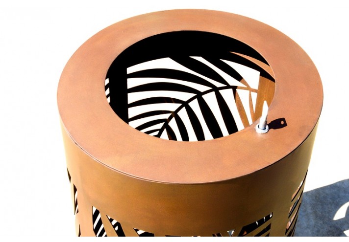 Meubles-design-en-acier-corten-Style-industriel-Acier-corten-intérieur-Intérieur-moderne-NATURA | Corbeille