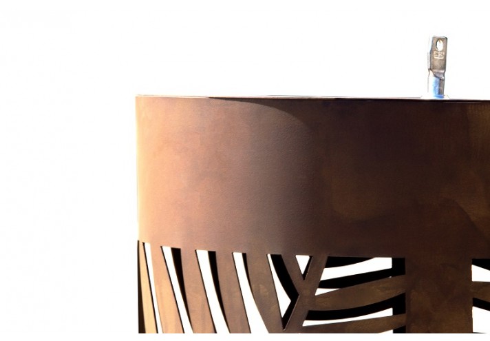 Meubles-design-en-acier-corten-Style-industriel-Acier-corten-intérieur-Intérieur-moderne-NATURA | Corbeille