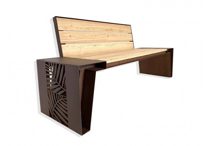 Arredamento-in-acciaio-Stile-industriale-Arredamento-in-corten-Arredamento made-in-Italy-NATURA | Panca