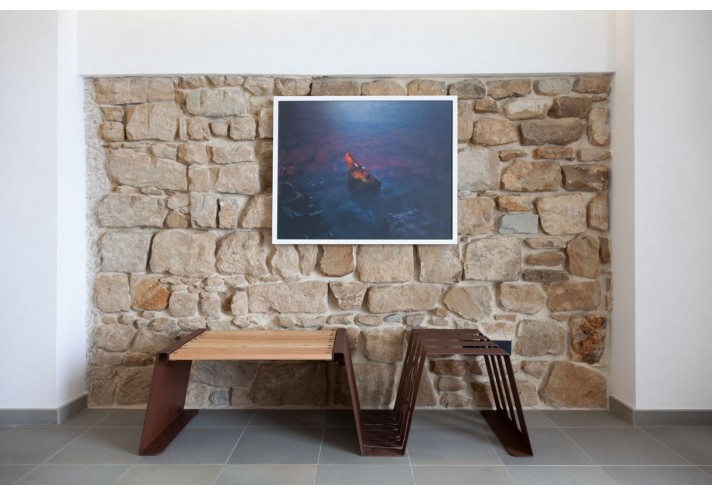 Meubles-design-en-acier-corten-Style-industriel-Acier-corten-intérieur-Intérieur-moderne-DUO | Banc en corten