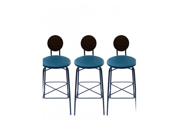 Arredamento-in-acciaio-Stile-industriale-Arredamento-in-corten-Arredamento made-in-Italy-POLKA | Sgabello alto in acciaio