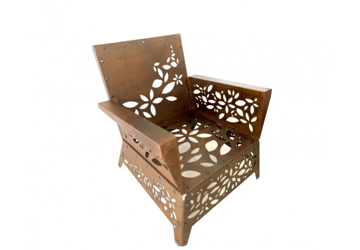 Corten-Möbel-Einrichtung-hergestellt-in-Italien-Stahlmöbel-HANAMI | Sessel aus Corten