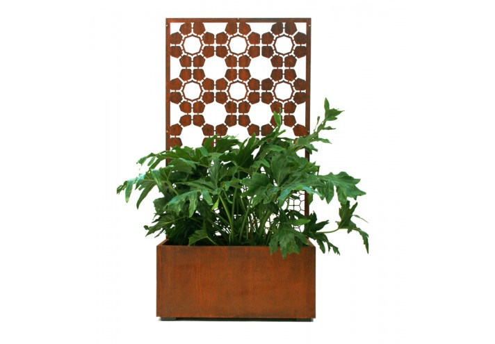 Arredamento-in-acciaio-Stile-industriale-Arredamento-in-corten-Arredamento made-in-Italy-LINE & BEE | Pannello e Fioriera