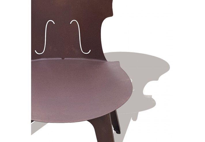 Meubles-design-en-acier-corten-Style-industriel-Acier-corten-intérieur-Intérieur-moderne-MUSIC | Chaise en acier corte