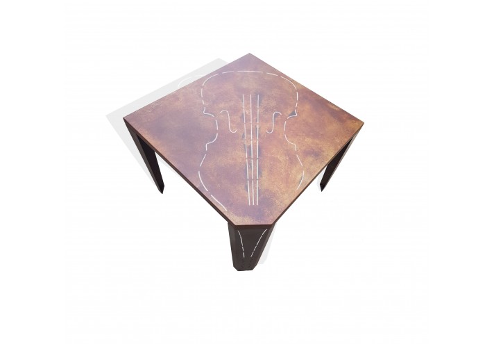 Meubles-design-en-acier-corten-Style-industriel-Acier-corten-intérieur-Intérieur-moderne-MUSIC | Table en acier corten