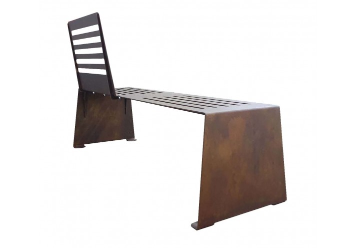 Meubles-design-en-acier-corten-Style-industriel-Acier-corten-intérieur-Intérieur-moderne-CUT | Banc en corten