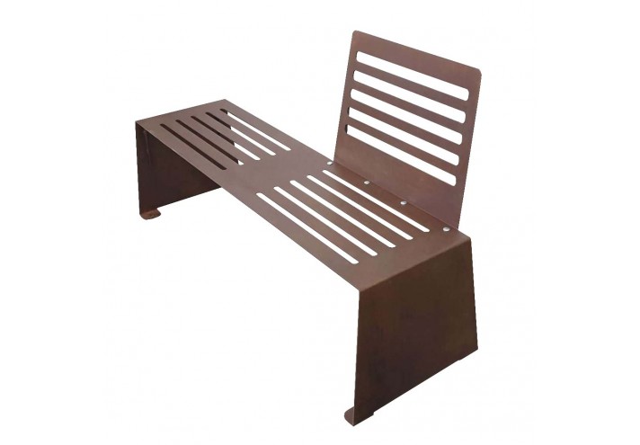 Meubles-design-en-acier-corten-Style-industriel-Acier-corten-intérieur-Intérieur-moderne-CUT | Banc en corten