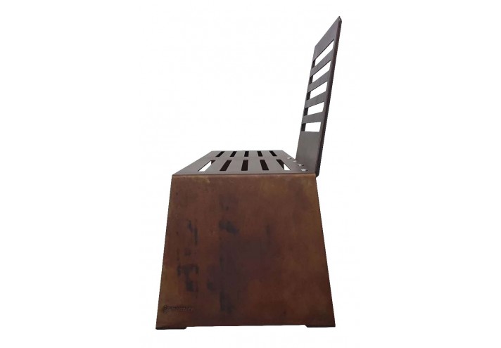 Meubles-design-en-acier-corten-Style-industriel-Acier-corten-intérieur-Intérieur-moderne-CUT | Banc en corten