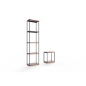 Arredamento-in-acciaio-Stile-industriale-Arredamento-in-corten-Arredamento made-in-Italy-SISTEMA | Libreria in acciaio e rame