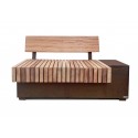 Arredamento-in-acciaio-Stile-industriale-Arredamento-in-corten-Arredamento made-in-Italy-Bricks | Panca in acciaio corten e l...