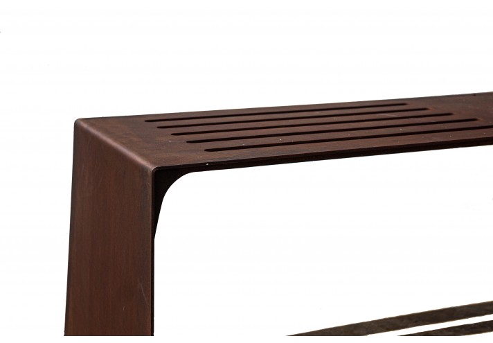 Meubles-design-en-acier-corten-Style-industriel-Acier-corten-intérieur-Intérieur-moderne-CUT | Banc en corten