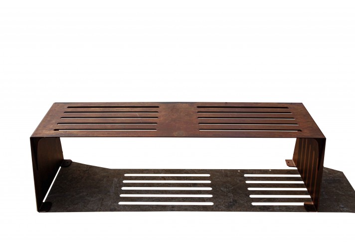 Meubles-design-en-acier-corten-Style-industriel-Acier-corten-intérieur-Intérieur-moderne-CUT | Banc en corten