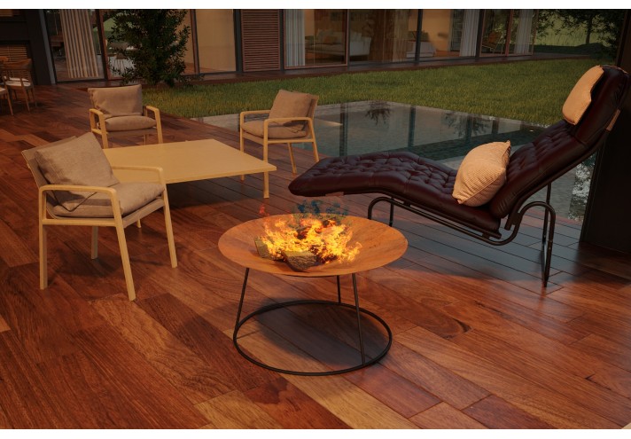 Corten-Möbel-Einrichtung-hergestellt-in-Italien-Stahlmöbel-AVGI | Corten-Kohlenbecken