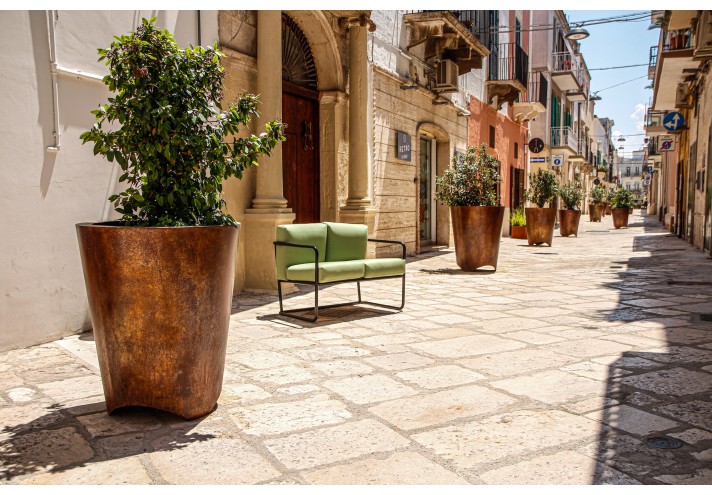 Arredamento-in-acciaio-Stile-industriale-Arredamento-in-corten-Arredamento made-in-Italy-WAVE | Fioriera in Corten