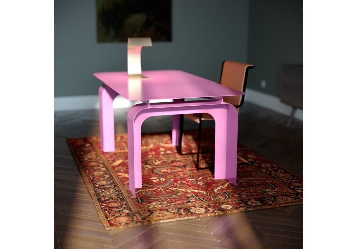 Meubles-design-en-acier-corten-Style-industriel-Acier-corten-intérieur-Intérieur-moderne-GANIMEDE | Table en acier