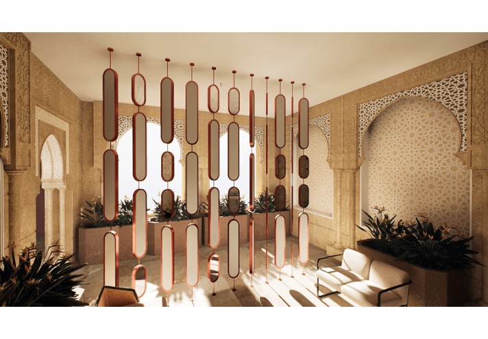 Meubles-design-en-acier-corten-Style-industriel-Acier-corten-intérieur-Intérieur-moderne-Prop | Panneau de séparation pierre ...