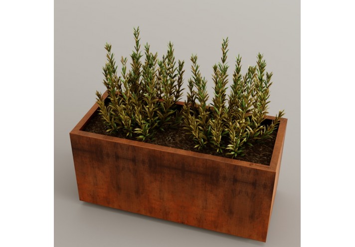 Arredamento-in-acciaio-Stile-industriale-Arredamento-in-corten-Arredamento made-in-Italy-LINE | Fioriera in Corten